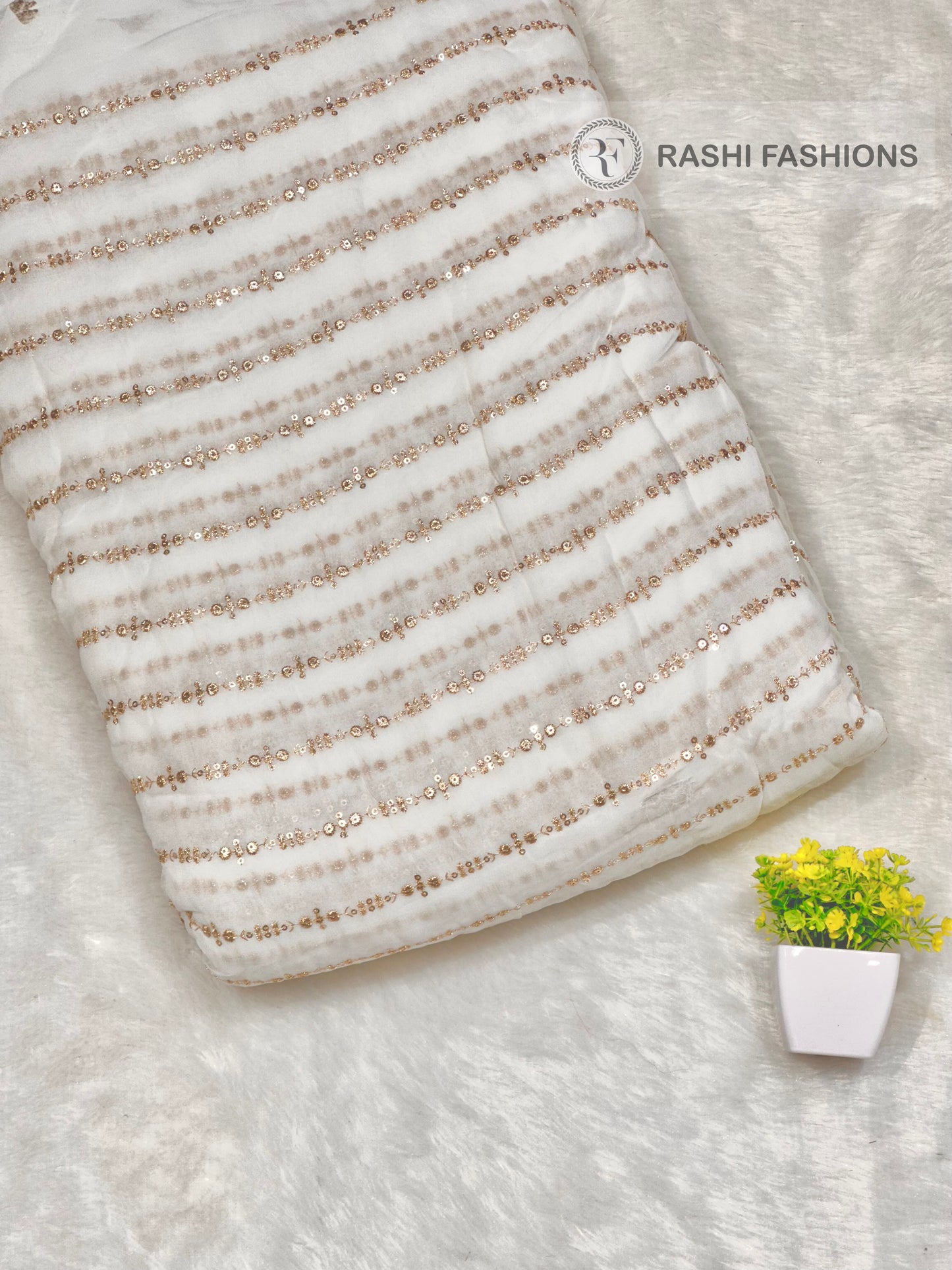 PURE DYEABLE GEORGETTE EMBROIDERY