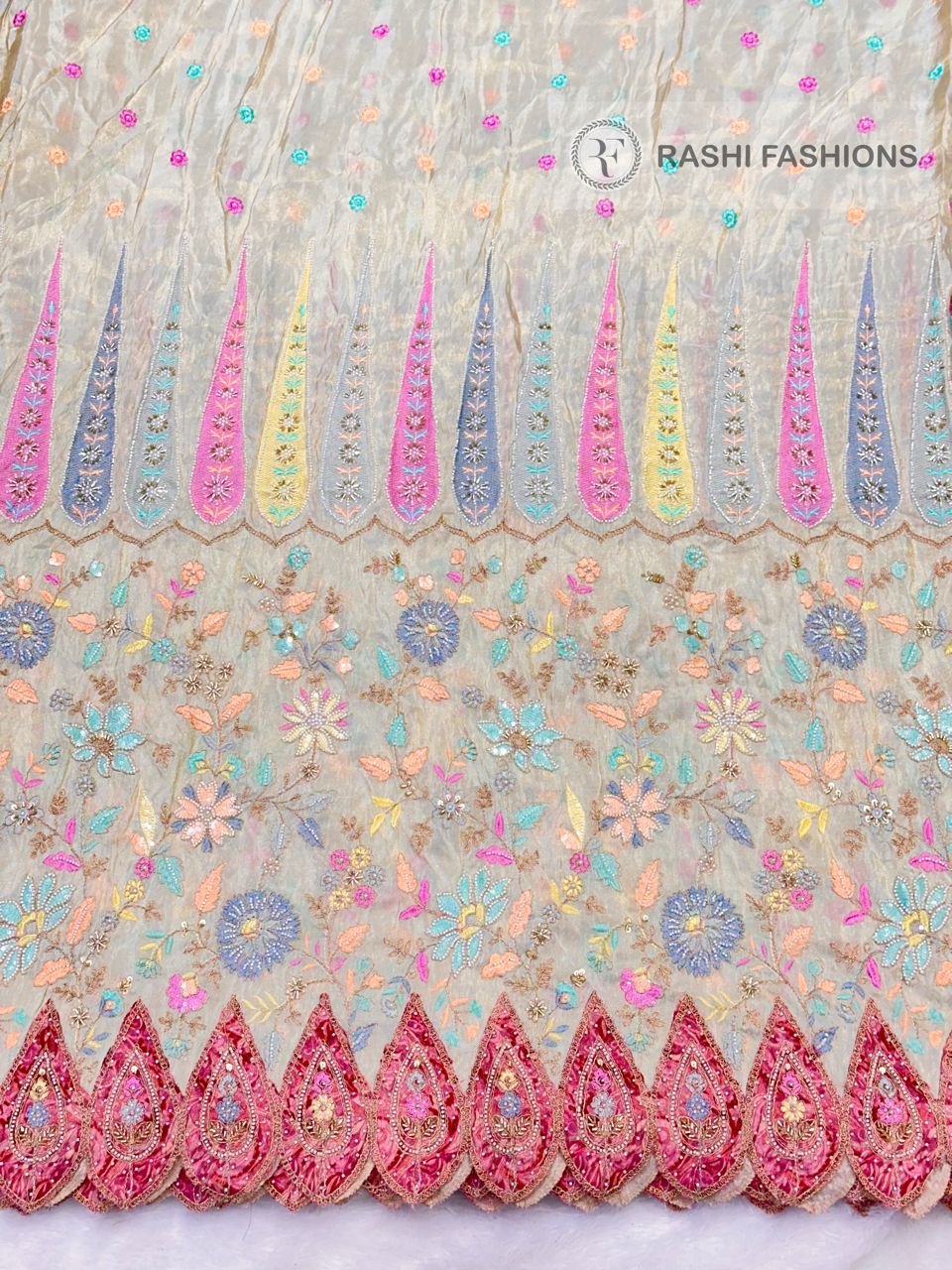 COSMOS DYEABLE MULTI HANDWORK PATCHWORK EMBROIDERY
