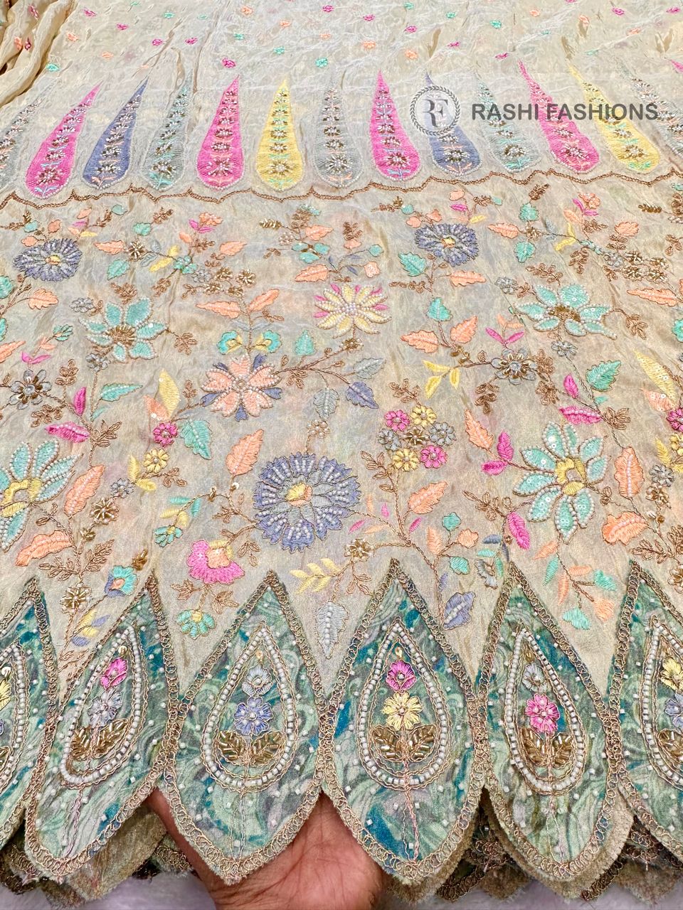COSMOS DYEABLE MULTI HANDWORK PATCHWORK EMBROIDERY