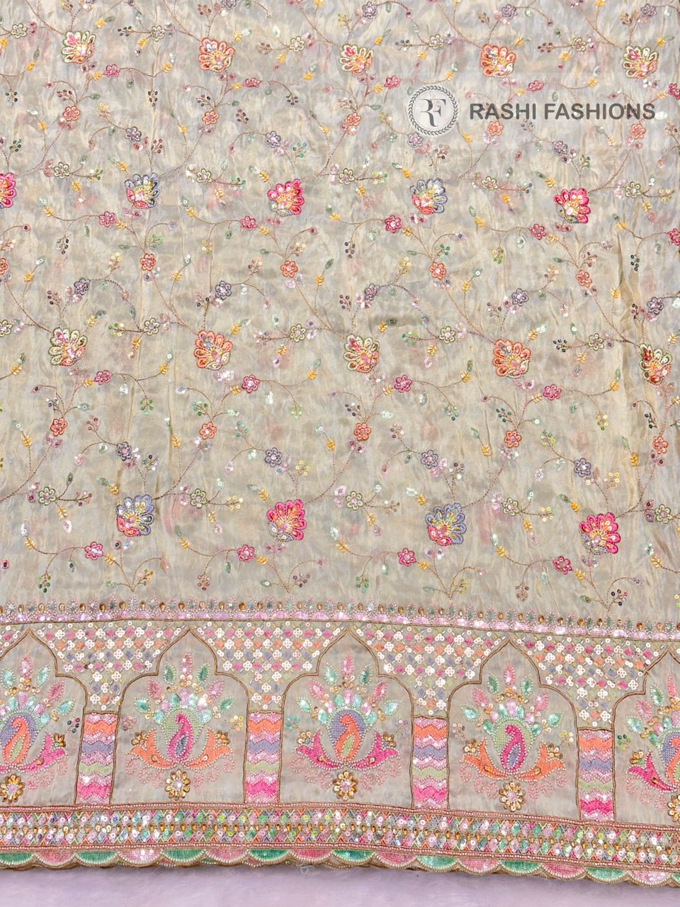 COSMOS DYEABLE 4 BEADS MULTI HANDWORK EMBROIDERY