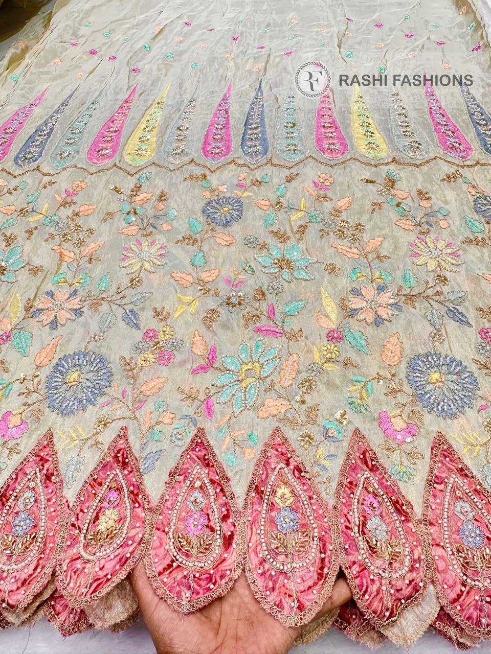 COSMOS DYEABLE MULTI HANDWORK PATCHWORK EMBROIDERY