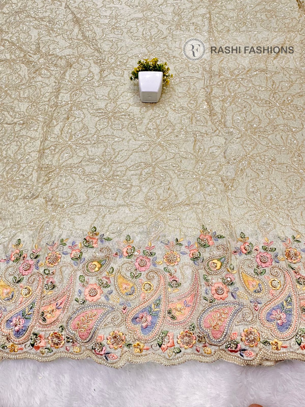 COSMOS DYEABLE MULTI HANDWORK EMBROIDERY