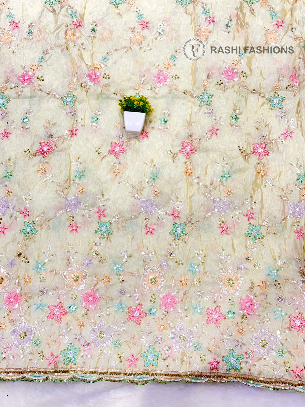 COSMOS DYEABLE MULTI HANDWORK EMBROIDERY
