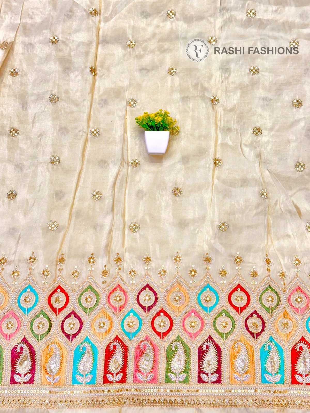 COSMOS DYEABLE MULTI HANDWORK EMBROIDERY