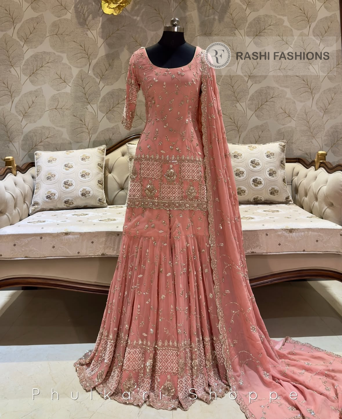 PURE DYEABLE GEORGETTE HANDWORK EMBROIDERY