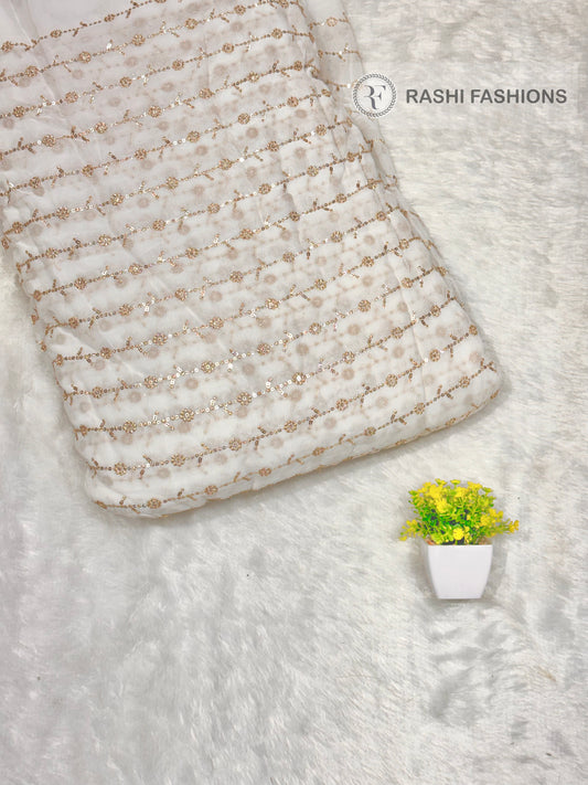 PURE DYEABLE GEORGETTE EMBROIDERY