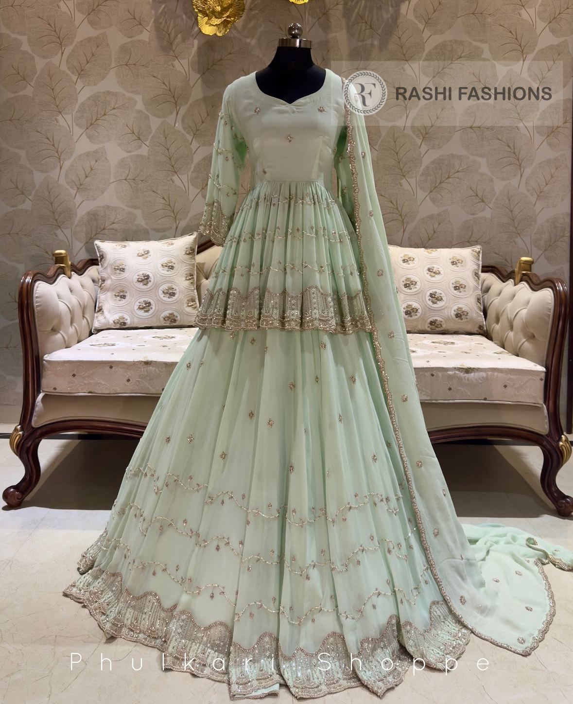 PURE DYEABLE GEORGETTE HANDWORK EMBROIDERY