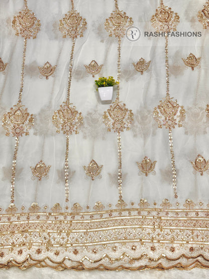 PURE DYEABLE GEORGETTE HANDWORK EMBROIDERY