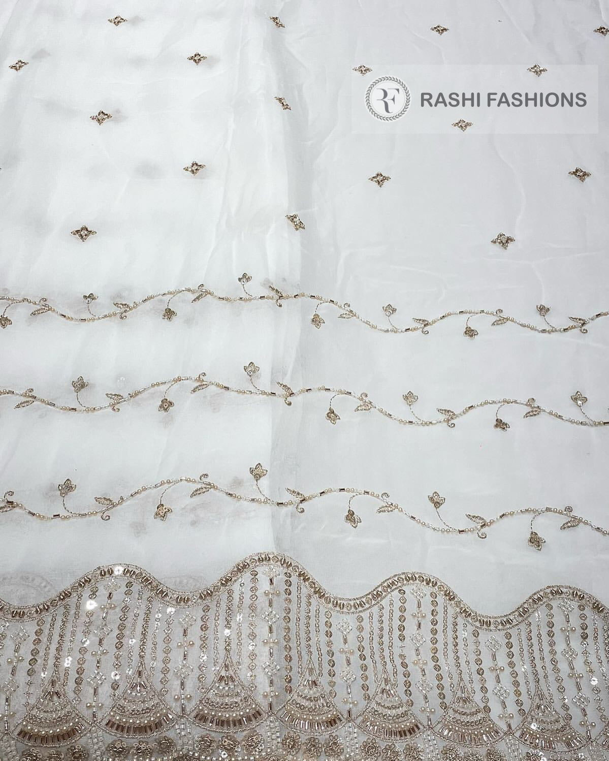 PURE DYEABLE GEORGETTE HANDWORK EMBROIDERY