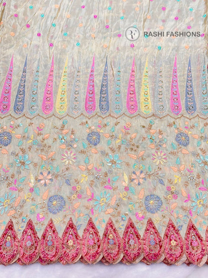COSMOS DYEABLE MULTI HANDWORK PATCHWORK EMBROIDERY
