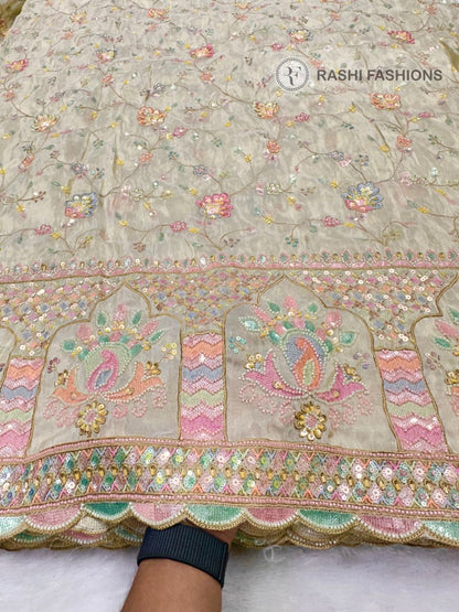COSMOS DYEABLE 4 BEADS MULTI HANDWORK EMBROIDERY