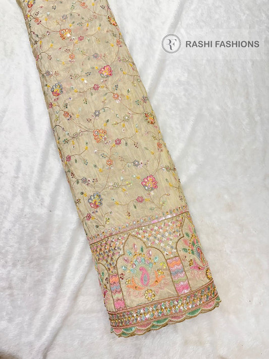 COSMOS DYEABLE 4 BEADS MULTI HANDWORK EMBROIDERY
