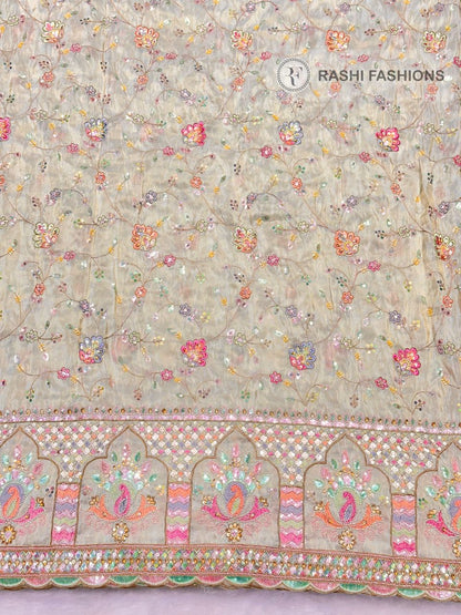 COSMOS DYEABLE 4 BEADS MULTI HANDWORK EMBROIDERY