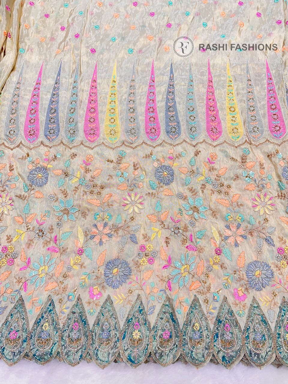COSMOS DYEABLE MULTI HANDWORK PATCHWORK EMBROIDERY