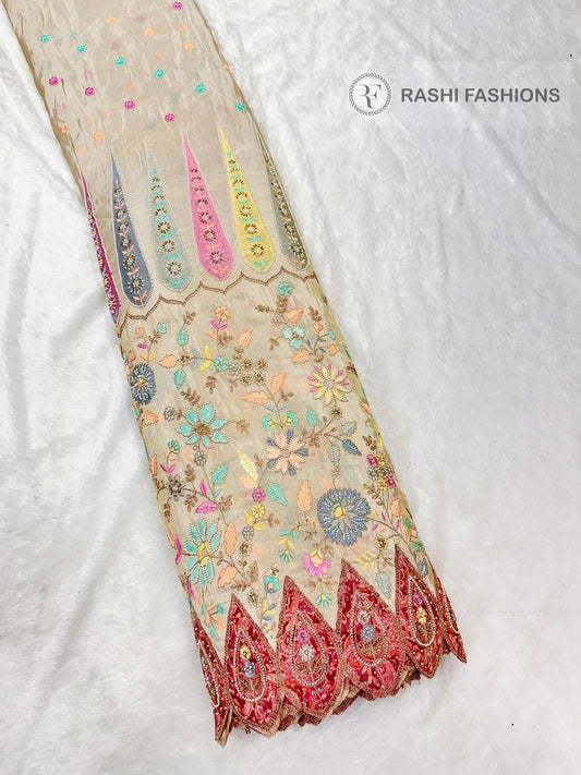COSMOS DYEABLE MULTI HANDWORK PATCHWORK EMBROIDERY