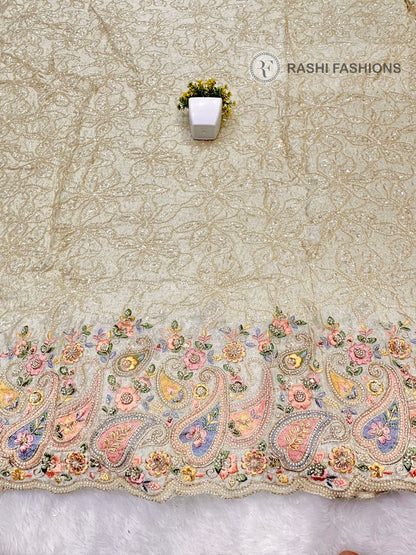 COSMOS DYEABLE MULTI HANDWORK EMBROIDERY