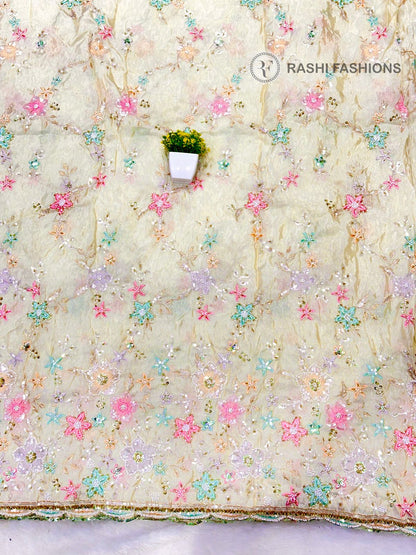 COSMOS DYEABLE MULTI HANDWORK EMBROIDERY