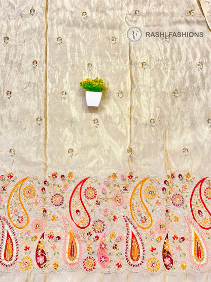 COSMOS DYEABLE MULTI HANDWORK EMBROIDERY