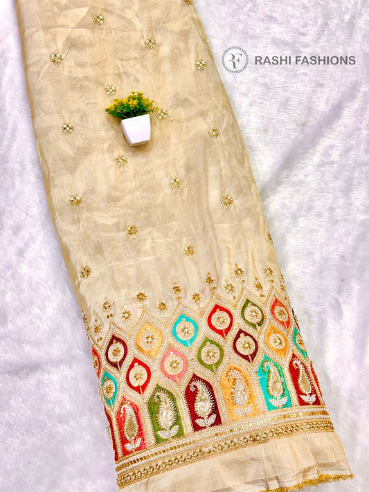 COSMOS DYEABLE MULTI HANDWORK EMBROIDERY