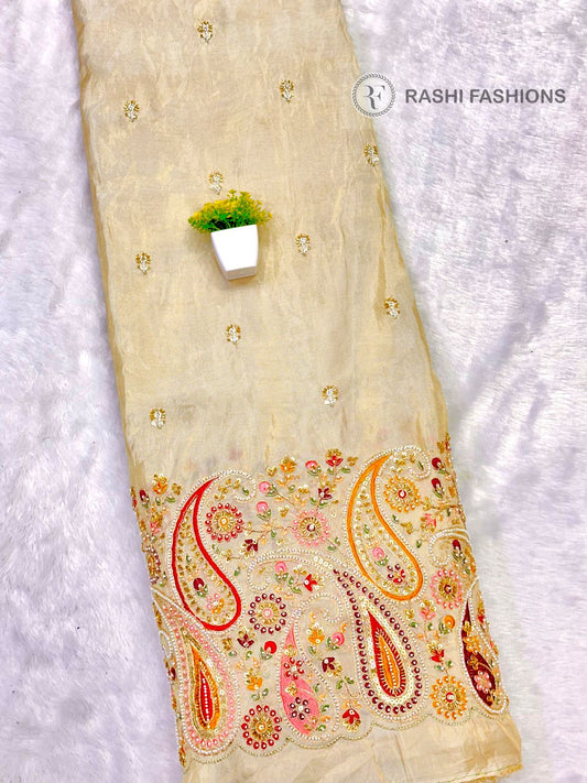 COSMOS DYEABLE MULTI HANDWORK EMBROIDERY