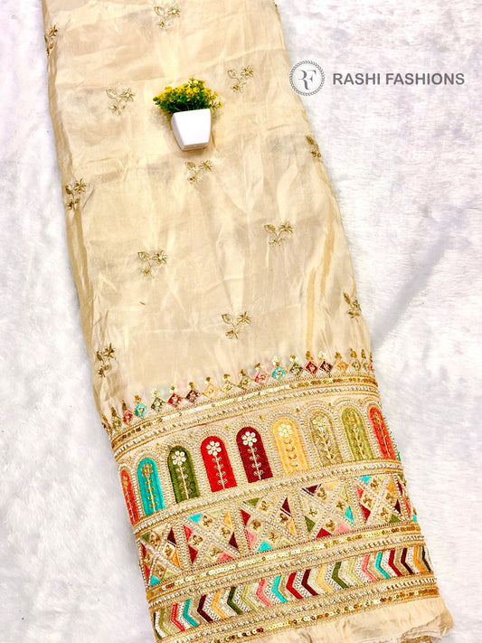 COSMOS DYEABLE MULTI HANDWORK EMBROIDERY