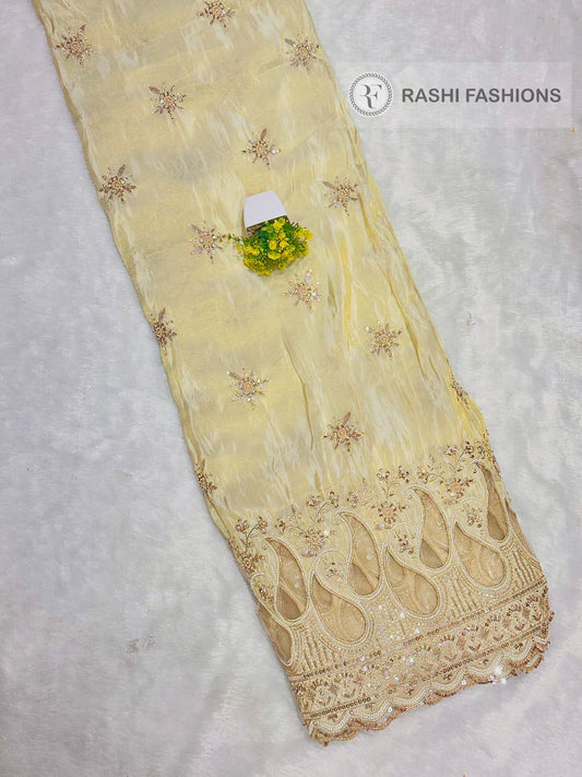 Cosmos Dyeable Handwork Embroidery